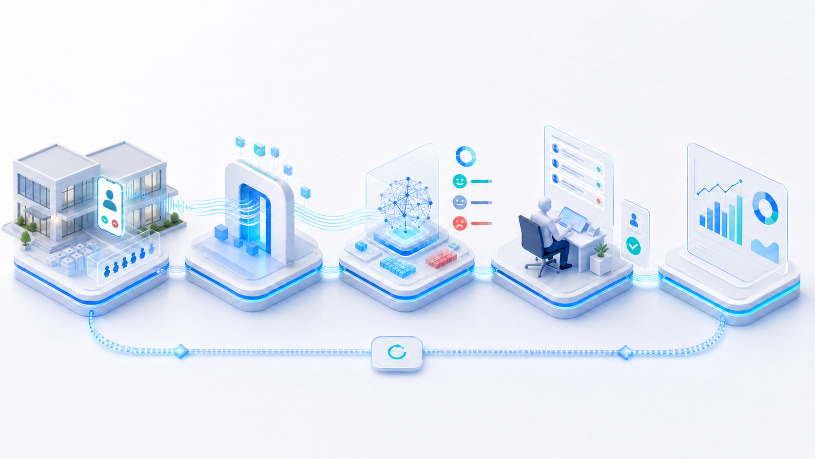 Journey from service signals and Talaphony integration through AI-assisted analysis, human review and measured improvement